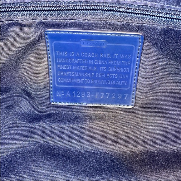 Coach Kyra F77297 Large Duffle Bag Big C Blue, Cream, Purple - Picture 9 of 9